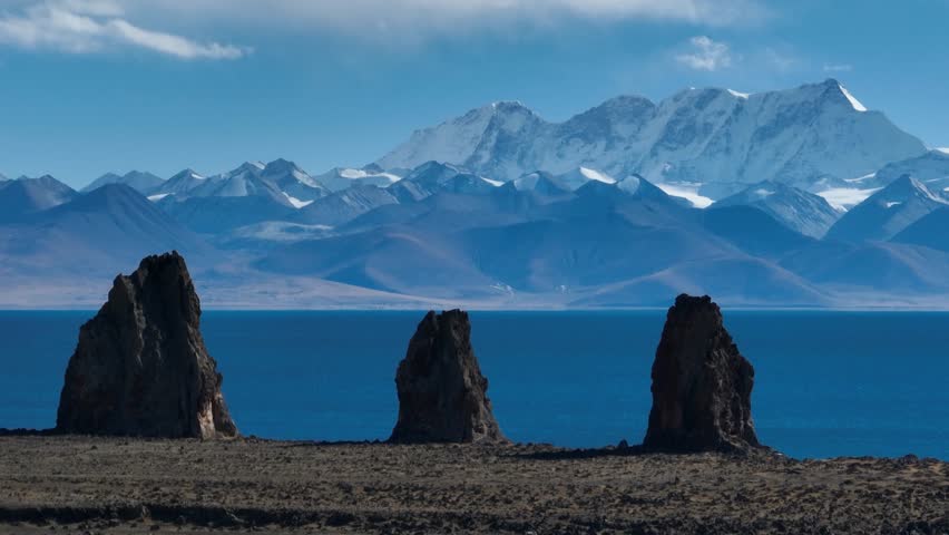 Landscape in winter tibet China
