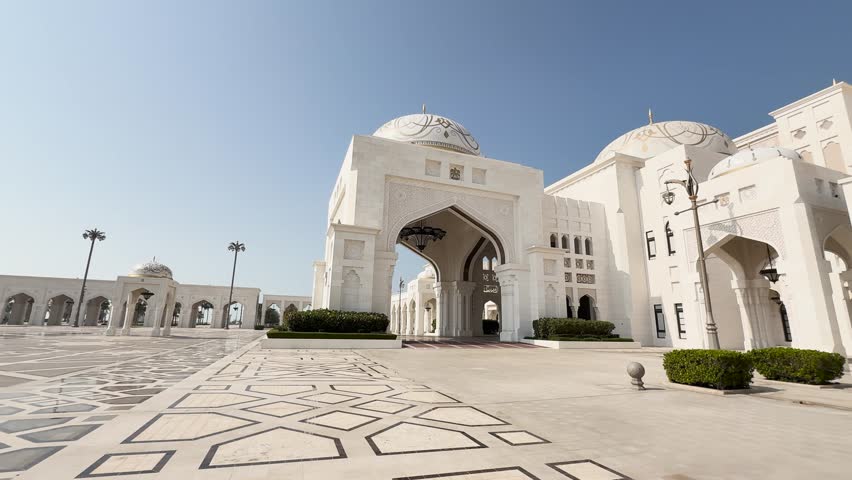 Qasr Al Watan presidential palace architecture, Abu Dhabi, United Arab Emirates