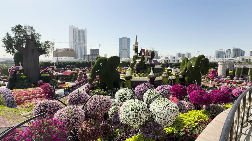 Dubai Miracle Garden flower park in Dubai, United Arab Emirates