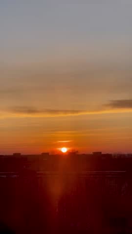 Beautiful sunset over the city.