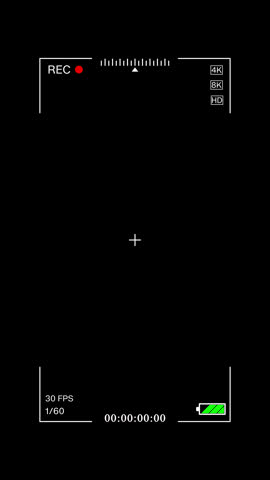 Camera Recording Screen Overlay With Alpha Channel. Camcorder Video Camera Interface Display Black Background. Vertical Video