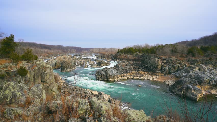 The Potomac River at Great Falls Park National Park.