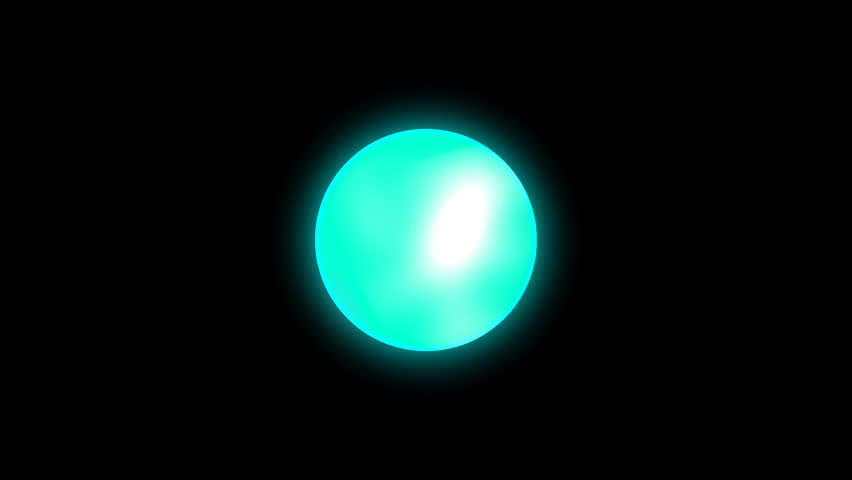 Teal Iridescent Sphere with Soft Gradient Glow – Modern AI Interface Animation in alpha background 4K video 