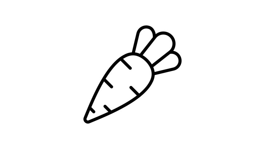 Have a look at this amazing line animated icon of carrot