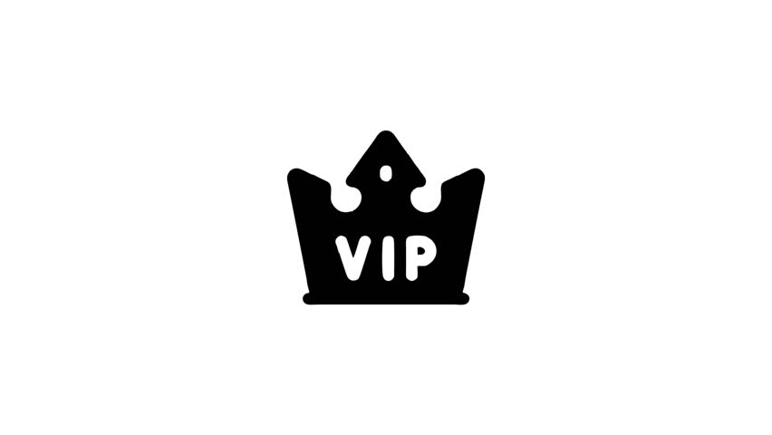 Animated crown icon appearing and disappearing. Simple motion graphics for logo animation on white background