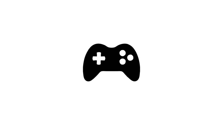 Animated controller icon for gaming. Represents play, fun, and leisure. For creative projects use