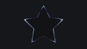3D loop animation of rotating glass star with chromatic aberration and rainbow prism refraction. Elegant crystal star spinning on black background with spectral light dispersion and glossy finish. - Powered by Shutterstock - Get 15% off with code: PIKWIZARD15