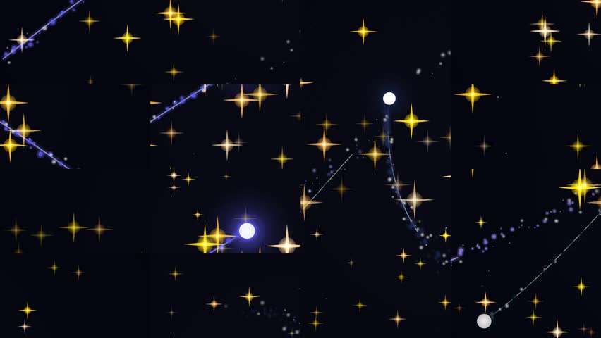 A dark sky filled with stars and constellations