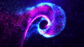 Vibrant purple and blue particle spiral forming glowing cosmic vortex, abstract galaxy swirl with luminous dust and dynamic futuristic motion. - Powered by Shutterstock - Get 15% off with code: PIKWIZARD15