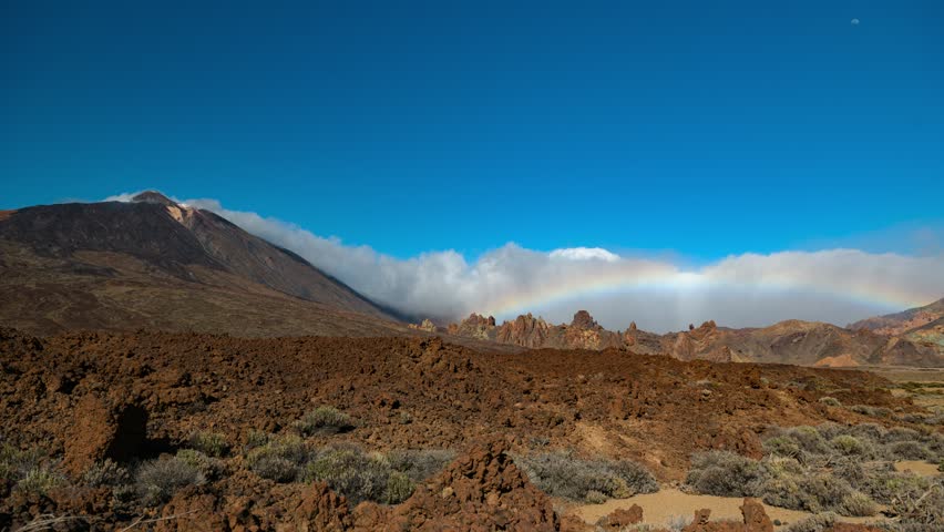 4K timelapse of Majestic Teide stratovolcano in Tenerife