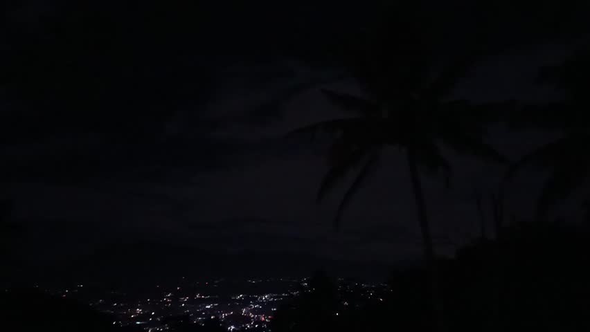 Night Mountain Landscape Under Dark Sky – Peaceful Night Scenery in the Highlands