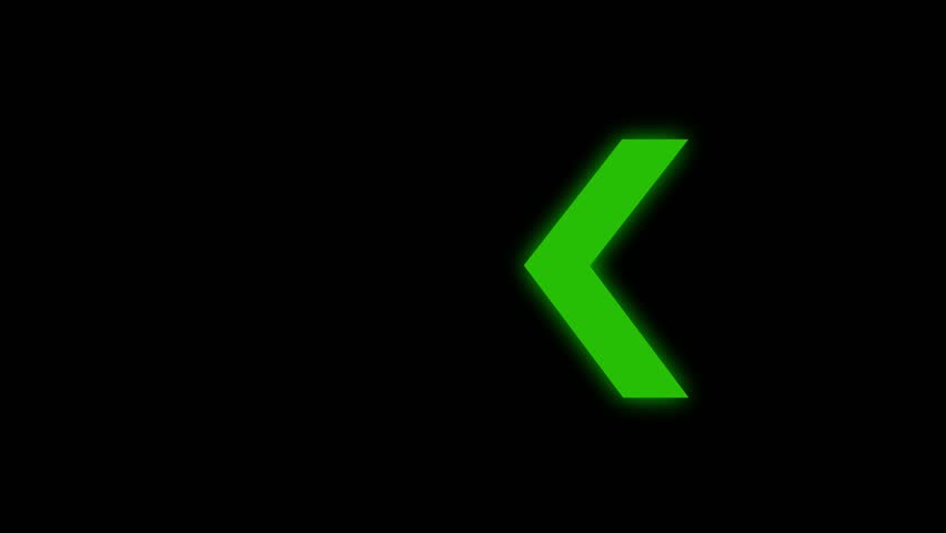 glowing neon arrow line direction video animation background 4k