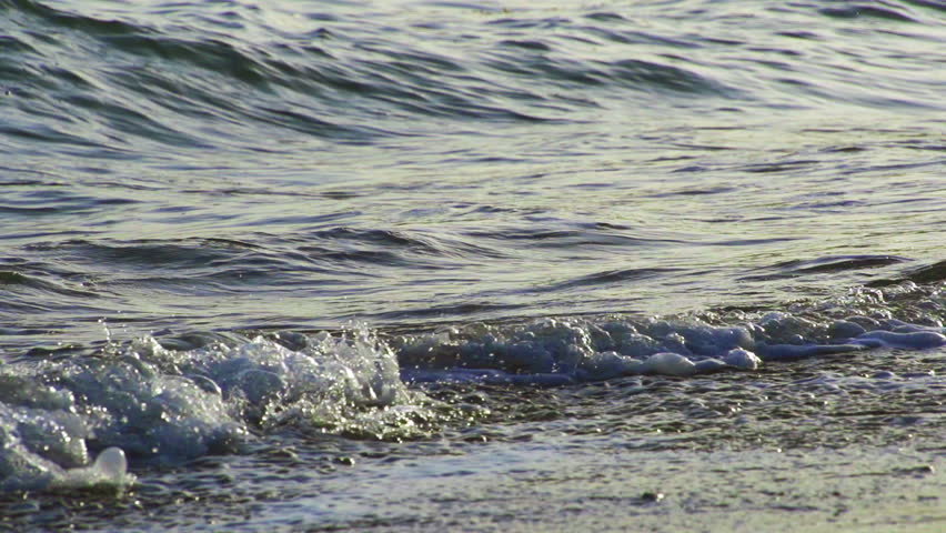The waves from the sea. Slow motion