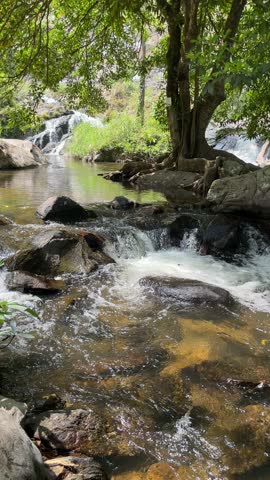 waterfall in the forest,small river in the forest