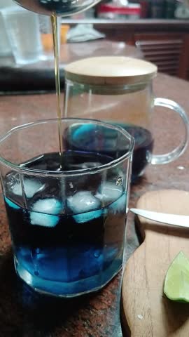 Process of Making Butterfly Pea Tea Herbal Drink
