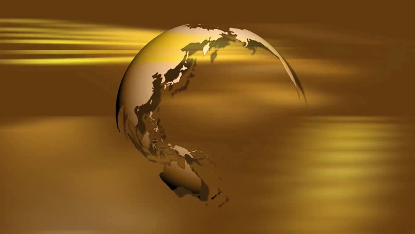 A golden globe spins to highlight various regions in Asia. The focus shifts through different countries while showcasing the beauty of the continent.