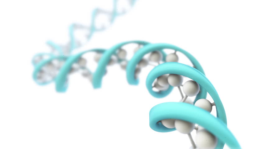 An abstract animation of a DNA strand
