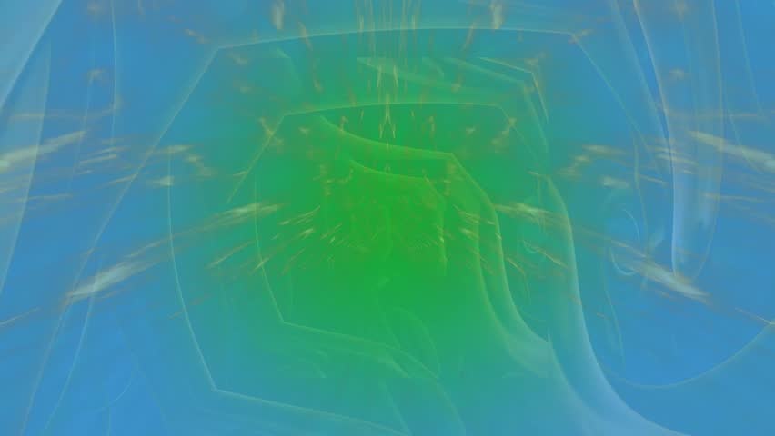 Abstract image with green circle and lines