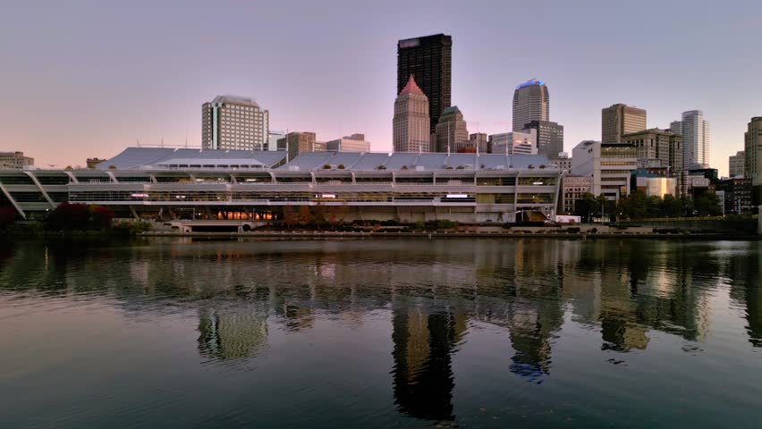 Pittsburgh, Pennsylvania, USA downtown city skyline on the Ohio River at dusk.