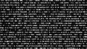 4K seamless loop animation of random changing white digital text code on a black background. Programming source code and data processing concept. - Powered by Shutterstock - Get 15% off with code: PIKWIZARD15