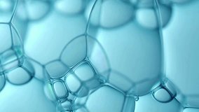 Many light blue soap bubbles come together in a cluster. Macro close up shot shows their texture and patterns. Abstract background, cool for science or design element. - Powered by Shutterstock - Get 15% off with code: PIKWIZARD15