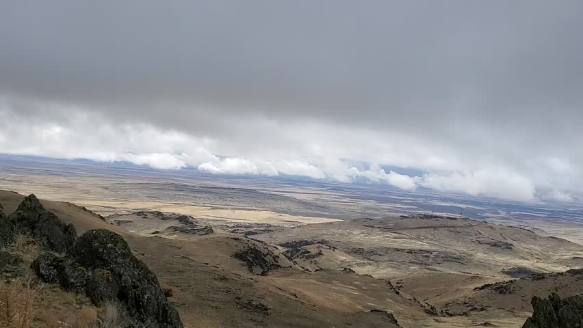 Timelapse of a weather system near snake river in idaho