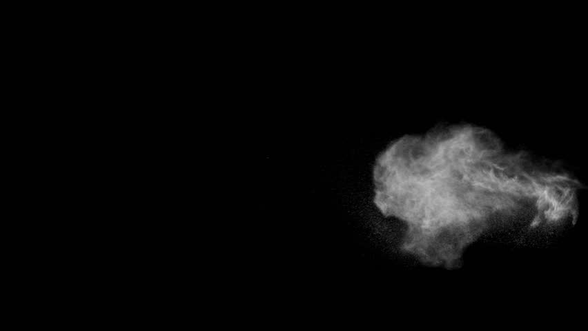 Super Slow Motion Shot of Flying Atmospheric Smoke, Isolated on Black Background , Filmed on High Speed Cinematic Camera at 1000 FPS