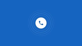 Animated phone icon on a blue screen - Powered by Shutterstock - Get 15% off with code: PIKWIZARD15