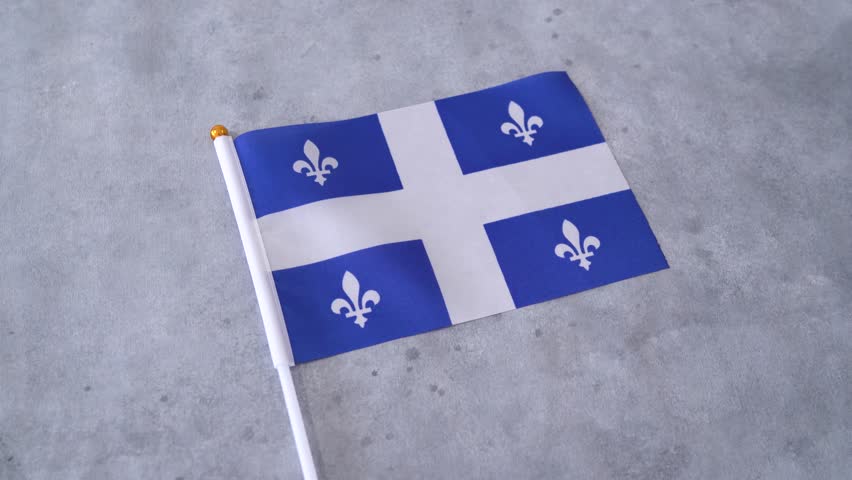Flag of Quebec, Canadian province. Concept of independence.