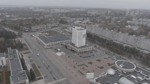 High Altitude Drone Orbit above Kolomna Hotel
