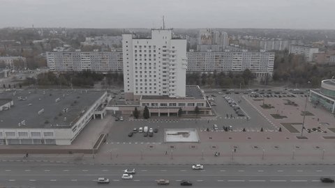 Static Aerial View Central Square Kolomna D Log