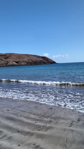 Beach in Pozo Negro Village, Fuerteventura, Canary Islands. 