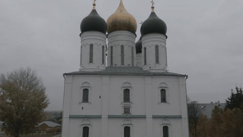 Drone Rising above Orthodox Church Kolomna D Log