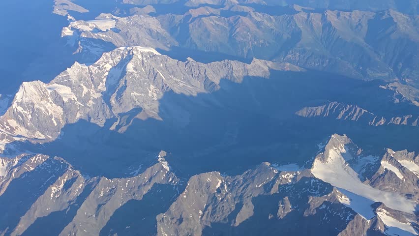 European mountain range between from the top