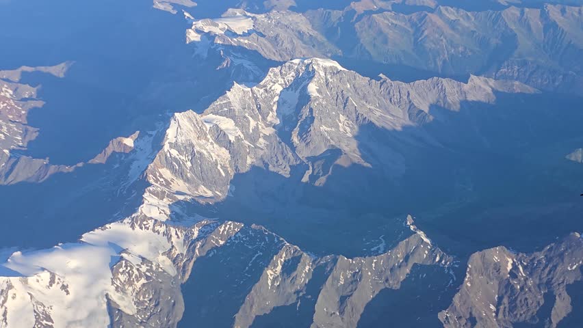 European mountain range between from the top