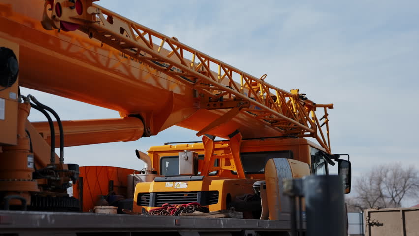 Mobile construction crane truck with telescopic boom
