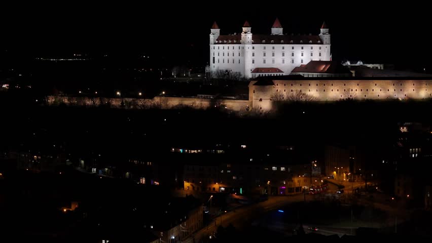 Aerial view of Bratislava Castle, Slovakia.