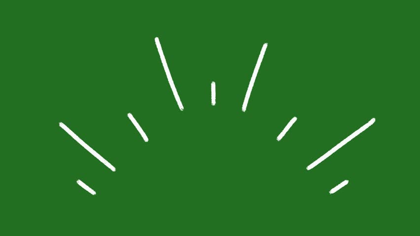 Hand-Drawn Animated Simple Shine Effect Transition Element on Green Screen | Doodle Sparkle
