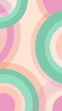 Vertical format seamless loop of retro background with animated overlapping pastel circles, perfect for social media stories - Powered by Shutterstock - Get 15% off with code: PIKWIZARD15