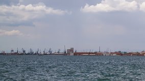 Time lapse video of Port of Thessaloniki, Greece - Pan and Zoom Out 1 - Wide Lens was used with polarizing filter-High Quality Video,photographs taken in raw,color corrected, converted in TIFF format