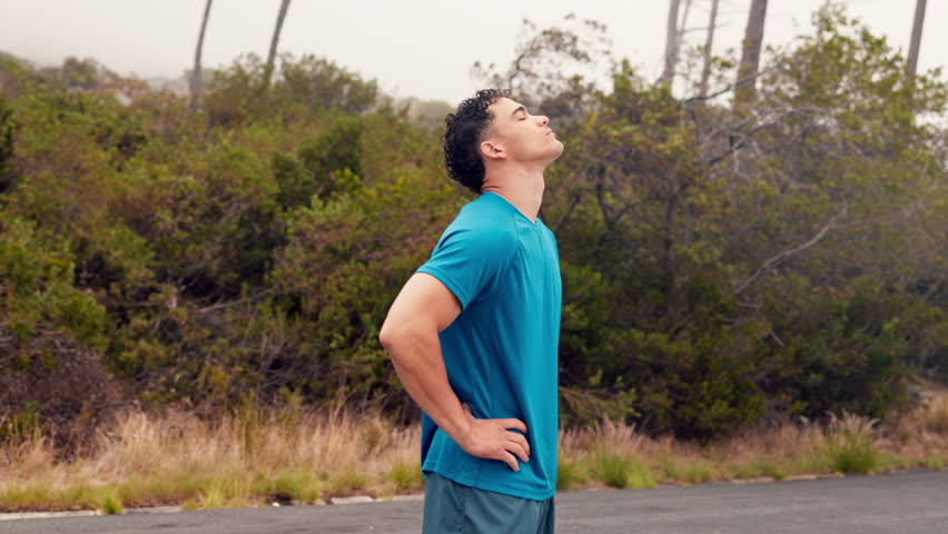 Men, running and road with sprint for race, cardio exercise or outdoor workout together in nature. Active, male people or runners breathing in preparation for marathon or physical activity on street