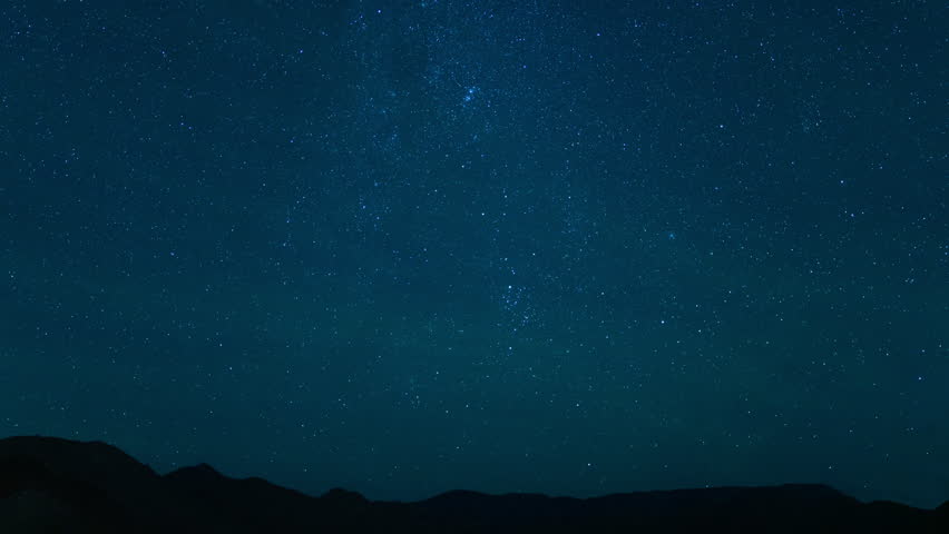 Perseids Meteor Shower Star Trails at 35mm in Northeast Sky Over Sierra Nevada Mountains Astrophotography Time Lapse in California USA