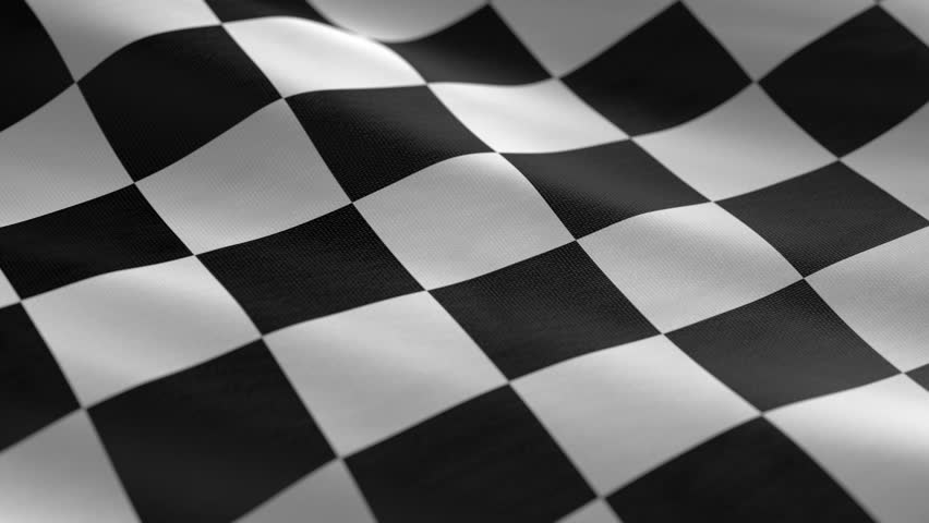 End of race - chequered flag waving loop