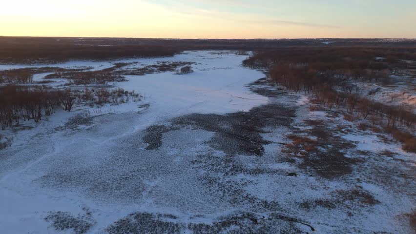 Minnesota valley during winter, covered in snow