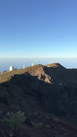 A panoramic view of the top of Roque de los Muchachos on the island of La Palma, Canary Islands.