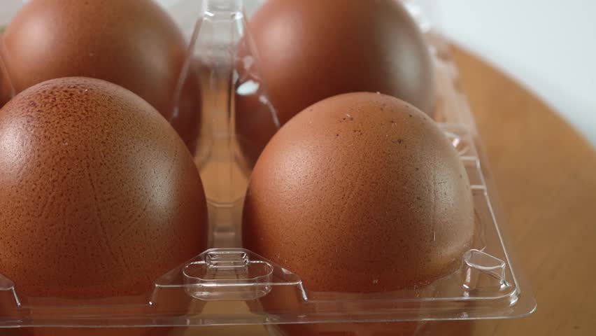 Chicken eggs in tray. Fresh chicken eggs	