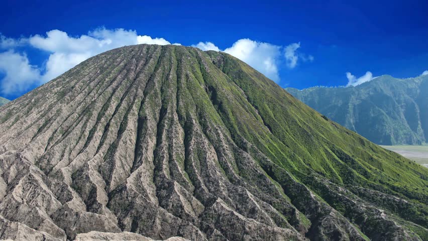 Unique Volcanic Landscape and Geometric Mountain Ridges