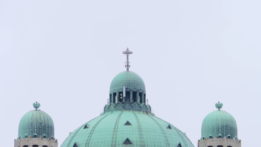 Street view around the downtown of the city in Brussels, Belgium on a sunny day in summer