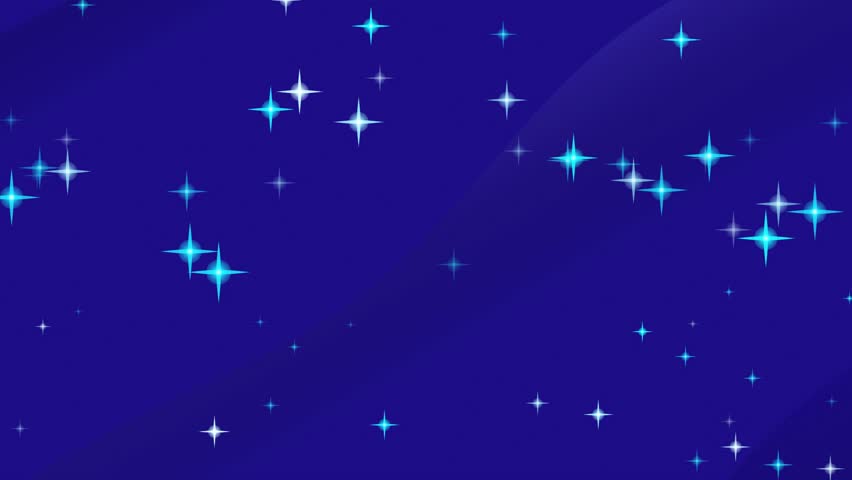 A digital illustration of a starry night sky with a deep blue hue.