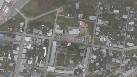 Drone Spinning over Kolomna Religious Complex above